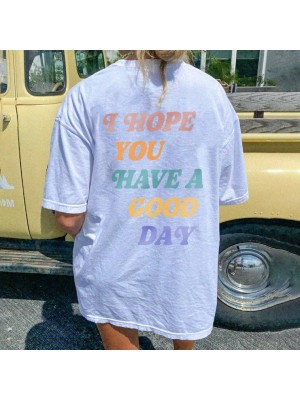 Women's monogram T-shirt  HE1005-03-04