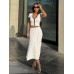Minimalism Contrast Trim Sweater Skirt Set