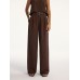 Pinstripe Sleeveless Top and Pants Set with Belt
