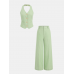 Halter Vest & Wide Leg Pants Set