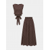 Polka Dot Sleeveless Top & Maxi Skirt Set