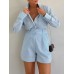 Long Sleeve Loose Shorts Set