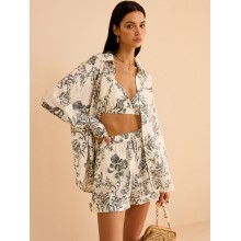 Floral Print Three-Piece Set