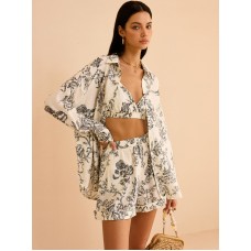 Floral Print Three-Piece Set