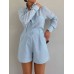 Long Sleeve Loose Shorts Set