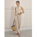 Halter Neck Top & Wide Leg Pants Set