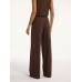 Pinstripe Sleeveless Top and Pants Set with Belt