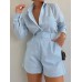 Long Sleeve Loose Shorts Set